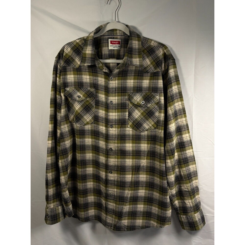 Men's WRANGLER Button-Up Lightweight Flannel - Size XLarge